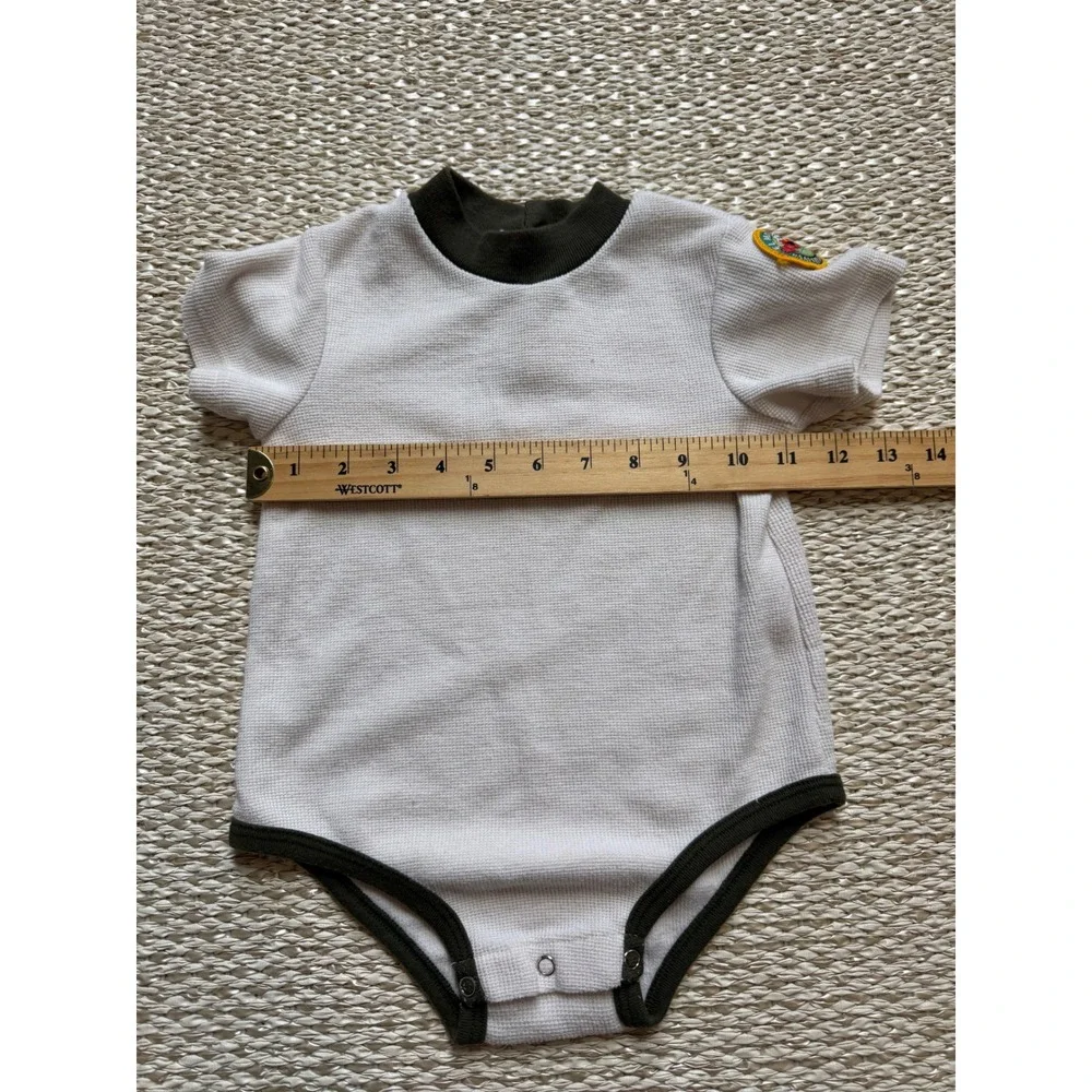 Vintage Sesame Street Elmo Safari‎ Adventure Waffle Knit Bodysuit XL 12 months
